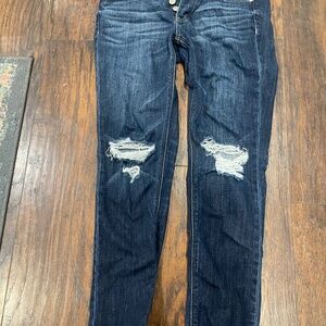 AE Dark Wash Tomgirl Jeans